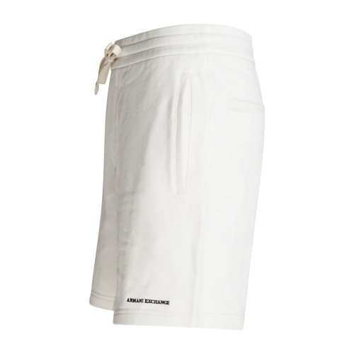Armani Exchange - Bermuda bianca con vita elasticizzata e coulisse per uomo | 2