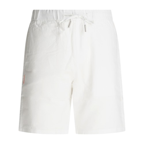 Sun68 - Bermuda bianca in lino e cotone con coulisse in vita per uomo | b36123