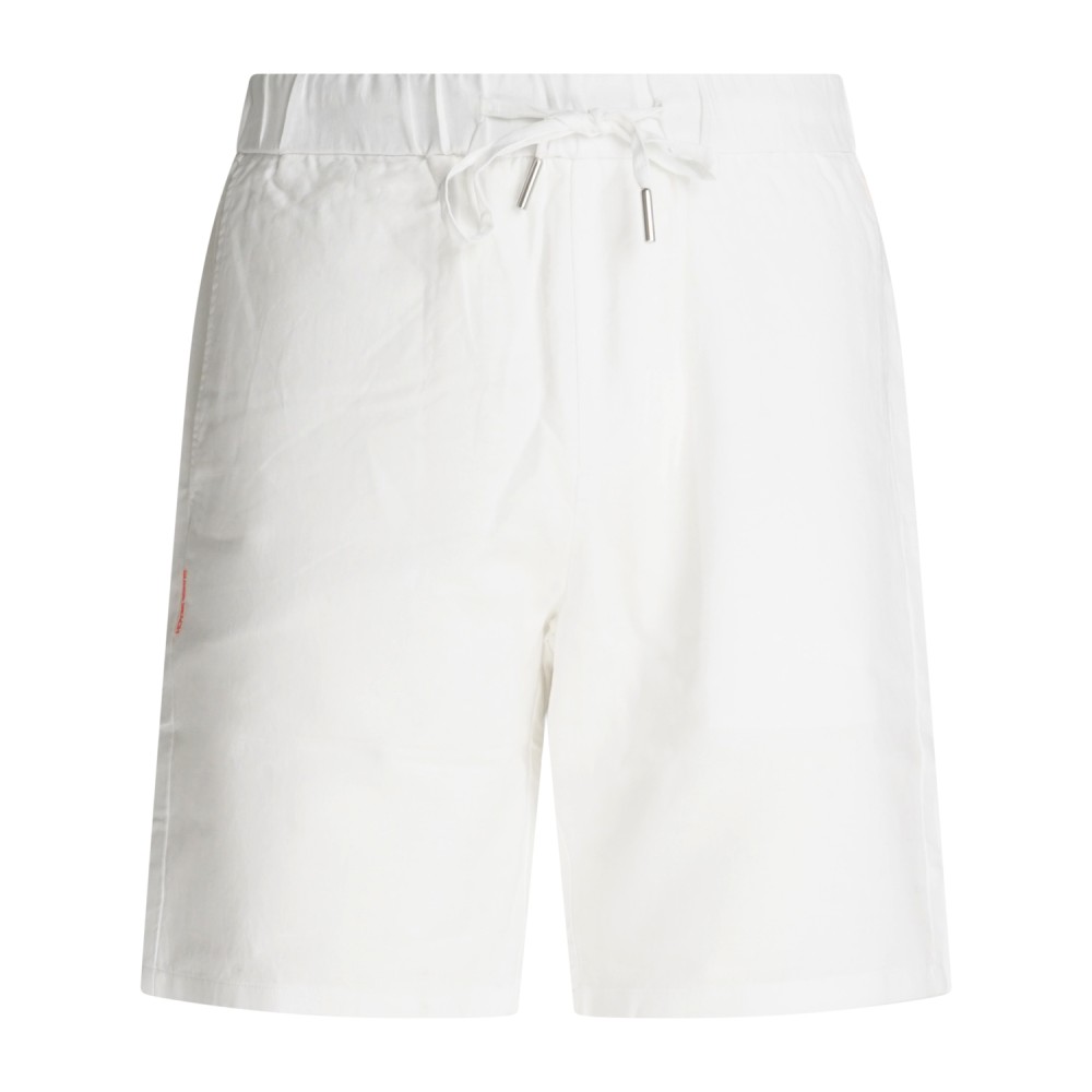 Sun68 - Bermuda bianca in lino e cotone con coulisse in vita per uomo | b36123