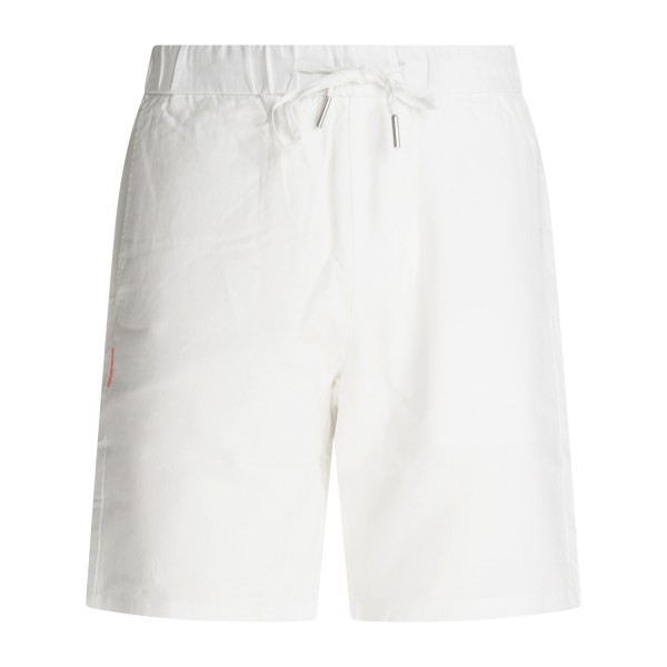 Sun68 - Bermuda bianca in lino e cotone con coulisse in vita per uomo | b36123