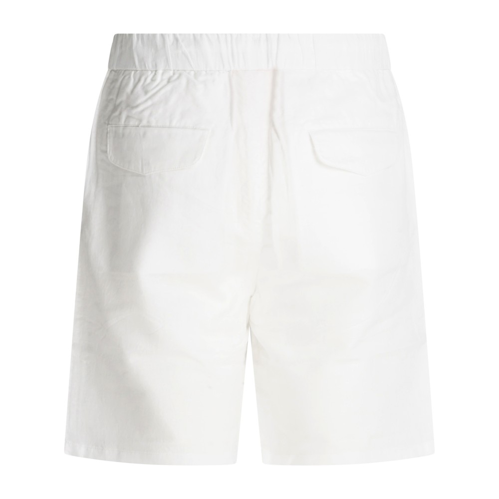 Sun68 - Bermuda bianca in lino e cotone con coulisse in vita per uomo | b36123