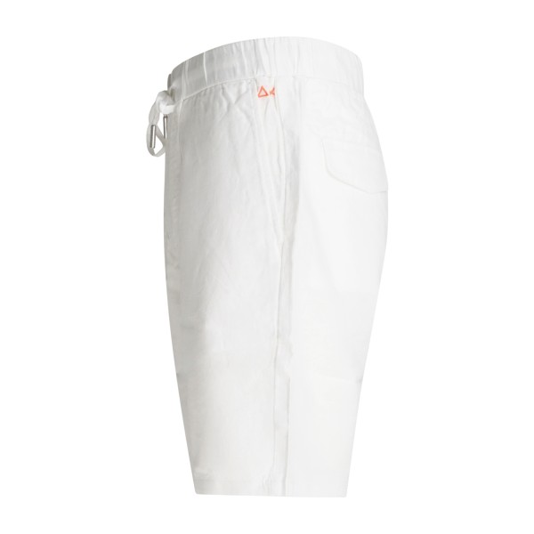 Sun68 - Bermuda bianca in lino e cotone con coulisse in vita per uomo | b36123