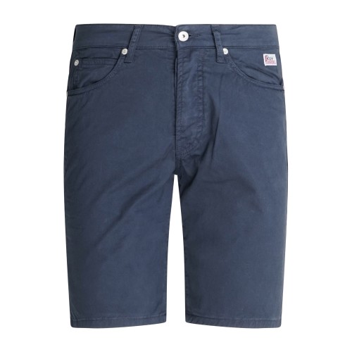 Roy Roger's - Bermuda blu 529 Gabardina cinque tasche slim fit per uomo |