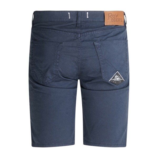 Roy Roger's - Bermuda blu 529 Gabardina cinque tasche slim fit per uomo |