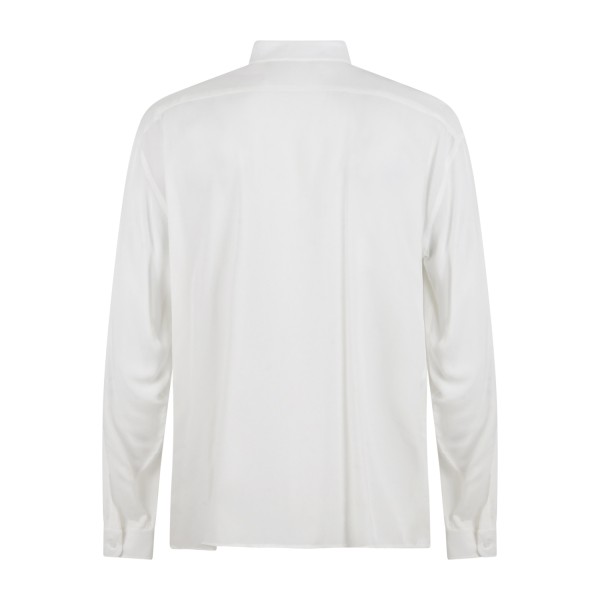Marsem - Camicia bianca manica lunga in viscosa per uomo | co11s t120 011 burro