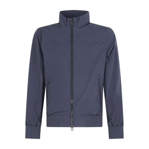 Save The Duck - Giubbotto blu Finlay in con patch logo gommato per uomo |