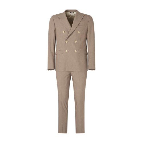 Havana & Co - Abito beige doppiopetto con rever a lancia per uomo | h5380 t6022