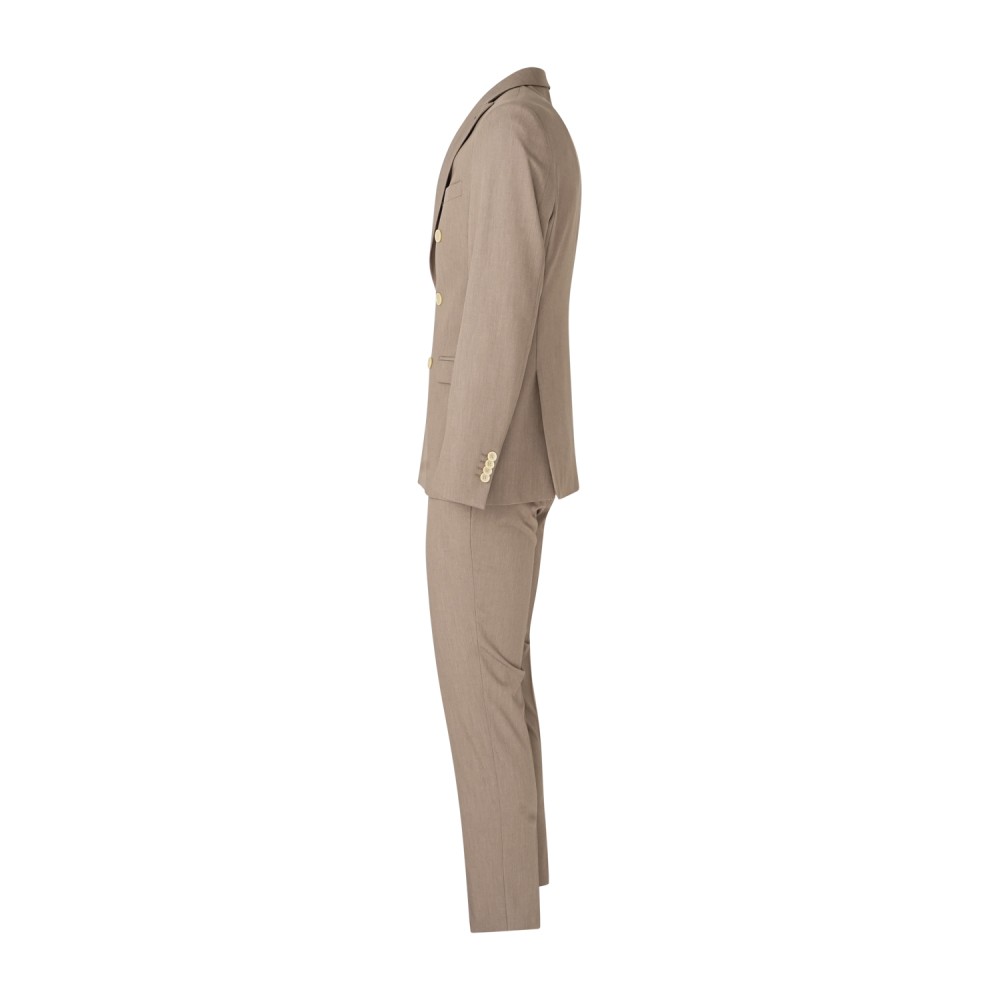 Havana & Co - Abito beige doppiopetto con rever a lancia per uomo | h5380 t6022