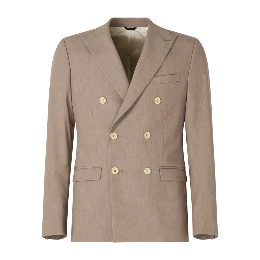 Havana & Co - Abito beige doppiopetto con rever a lancia per uomo | h5380 t6022