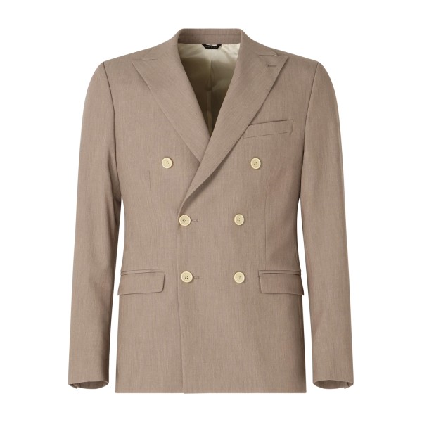 Havana & Co - Abito beige doppiopetto con rever a lancia per uomo | h5380 t6022