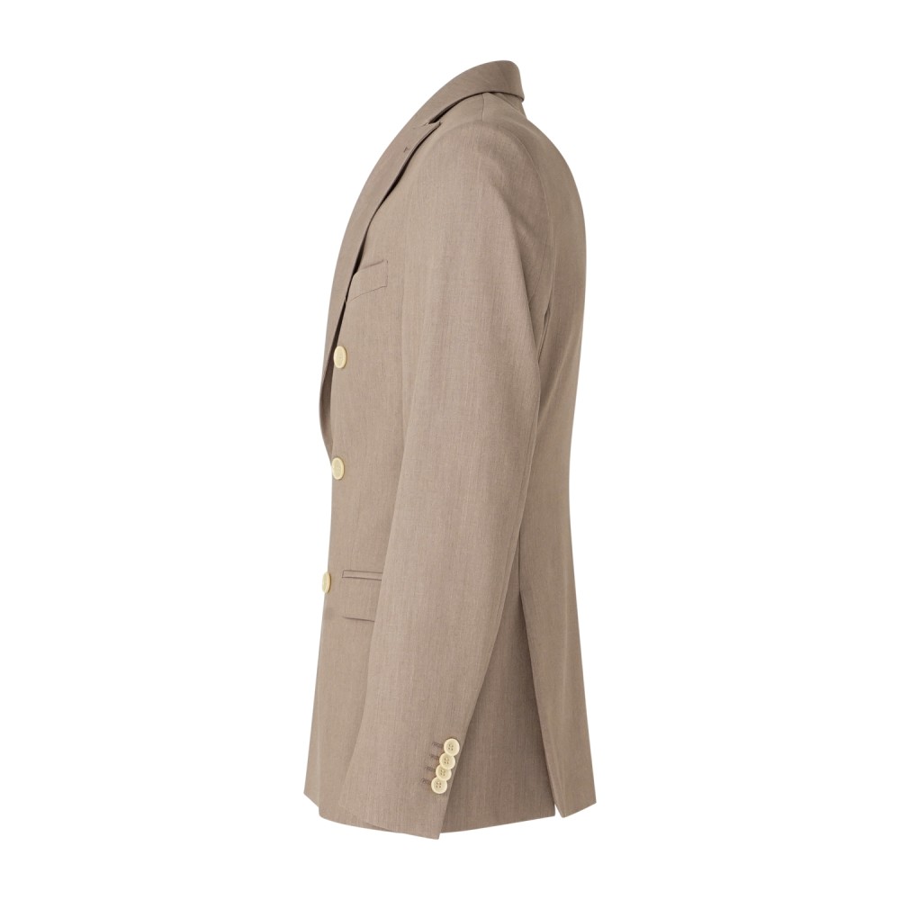 Havana & Co - Abito beige doppiopetto con rever a lancia per uomo | h5380 t6022