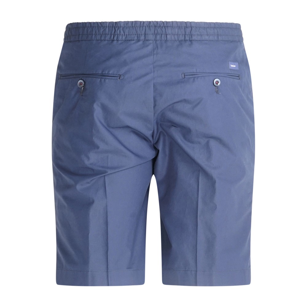 Barbati - Bermuda blu con elastico in vita e laccetti in cotone per uomo |