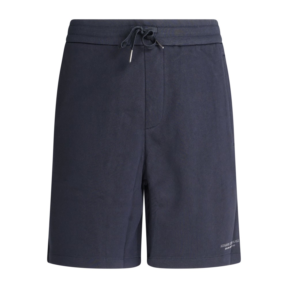 Armani Exchange - Bermuda blu con vita elasticizzata e coulisse per uomo |