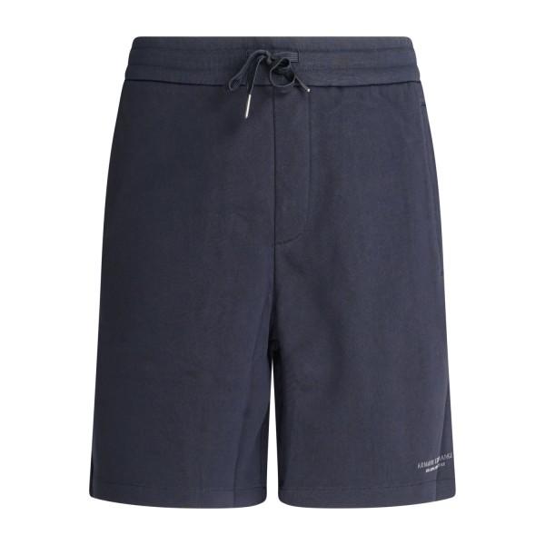 Armani Exchange - Bermuda blu con vita elasticizzata e coulisse per uomo |