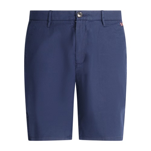 Sun68 - Bermuda blu in cotone con logo ricamato per uomo | b36121 07navy blue