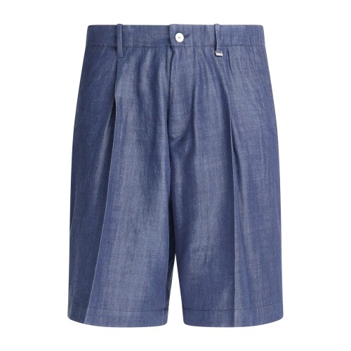 I'm Brian - Bermuda denim con pince sul fronte per uomo | be3711 denim scuro
