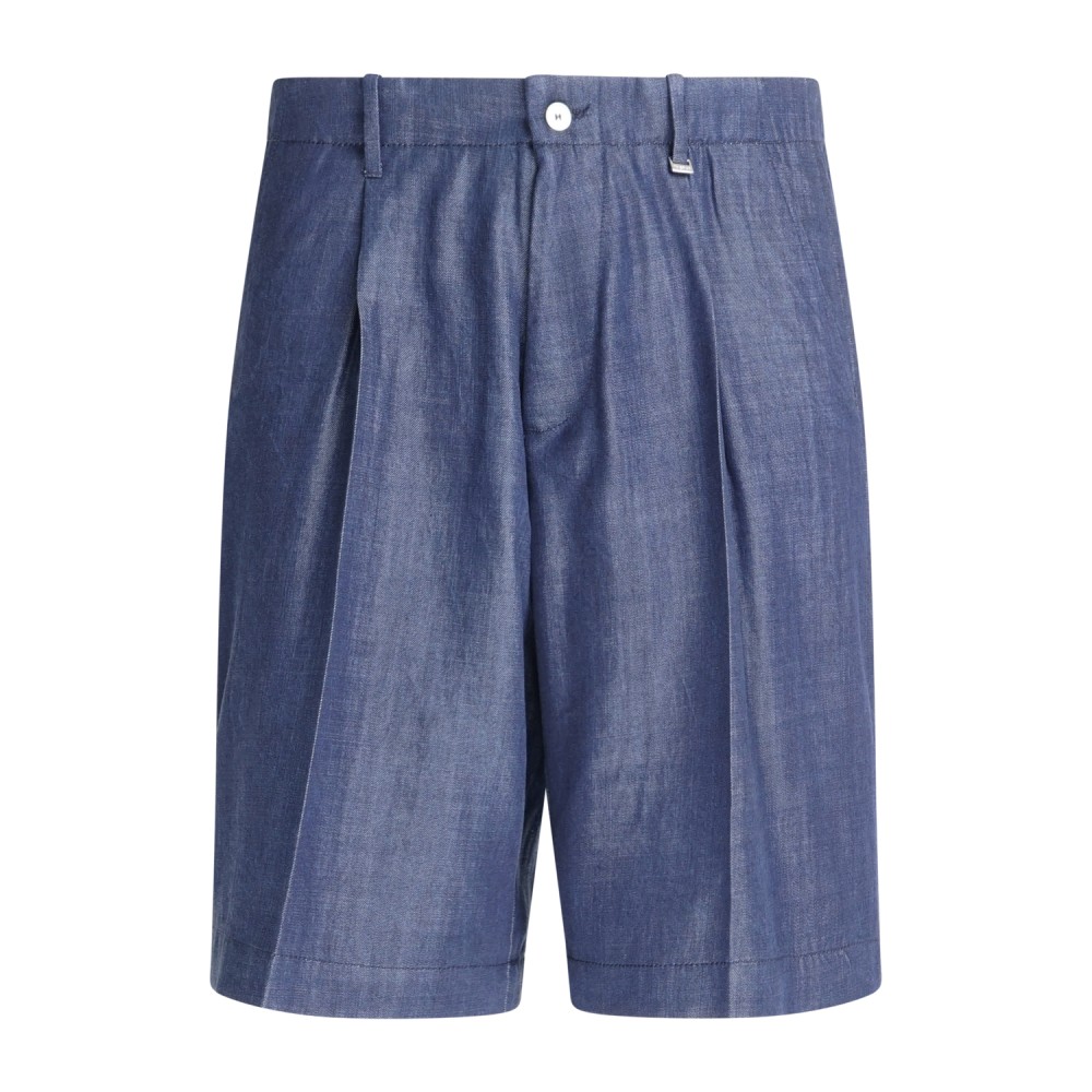 I'm Brian - Bermuda denim con pince sul fronte per uomo | be3711 denim scuro