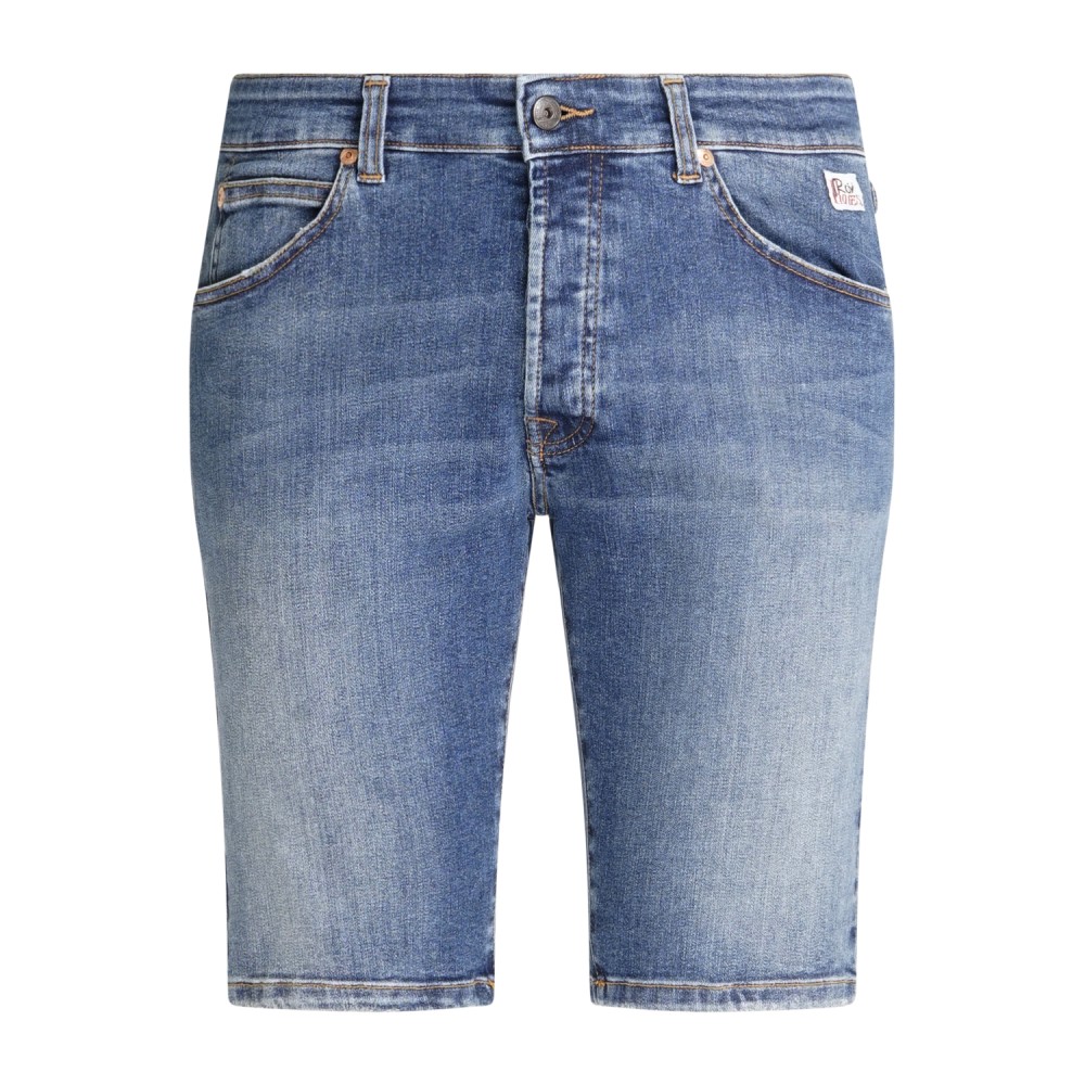 Roy Roger's - Bermuda denim medio 5 tasche slim fit per uomo | rru002d6882939