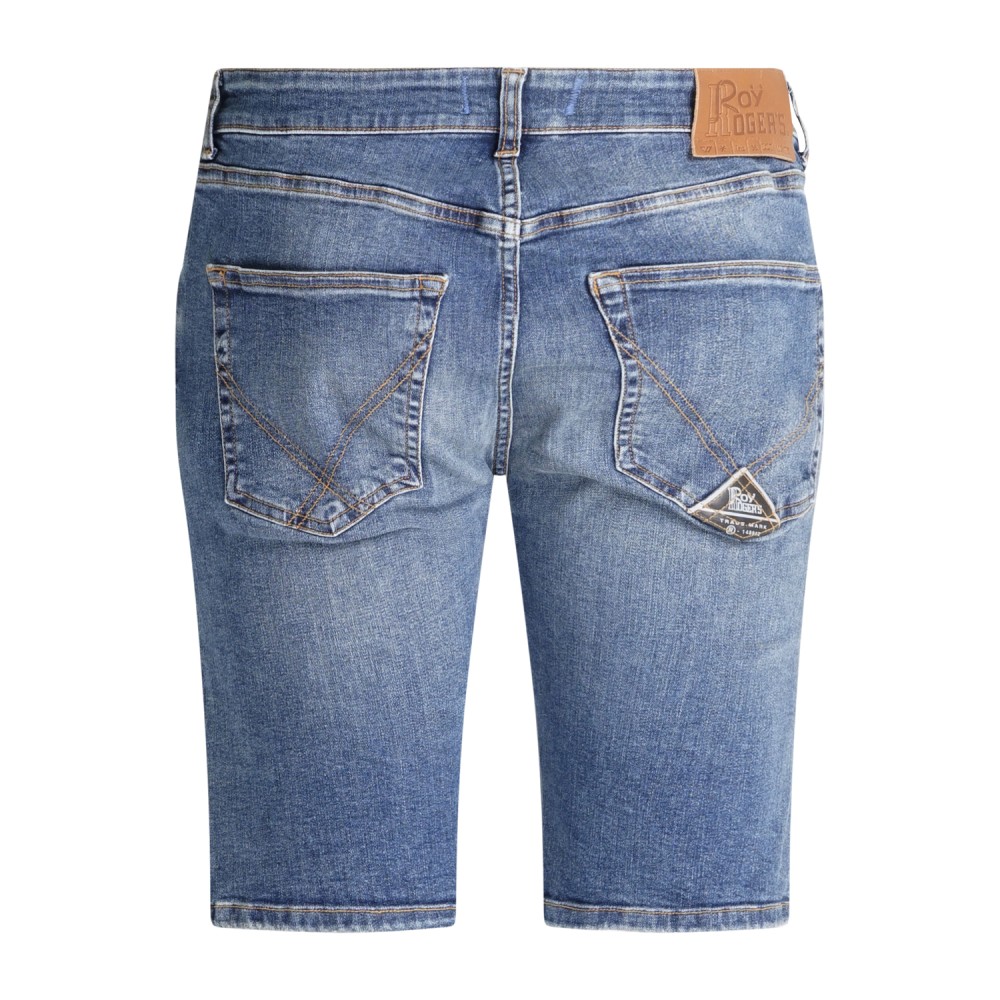 Roy Roger's - Bermuda denim medio 5 tasche slim fit per uomo | rru002d6882939