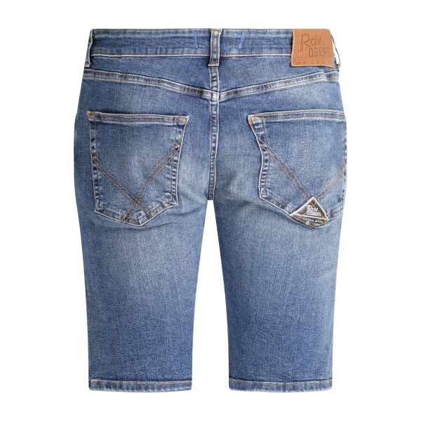 Roy Roger's - Bermuda denim medio 5 tasche slim fit per uomo | rru002d6882939