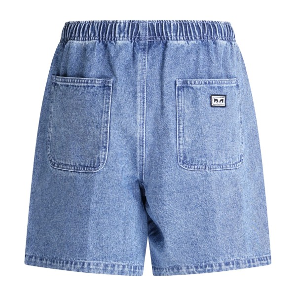 Obey - Bermuda denim medio Easy con vita elasticizzata relaxed fit per uomo |