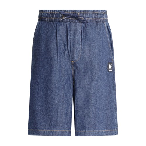 Richmond X - Bermuda denim Moropo con patch logo sul fronte per uomo |