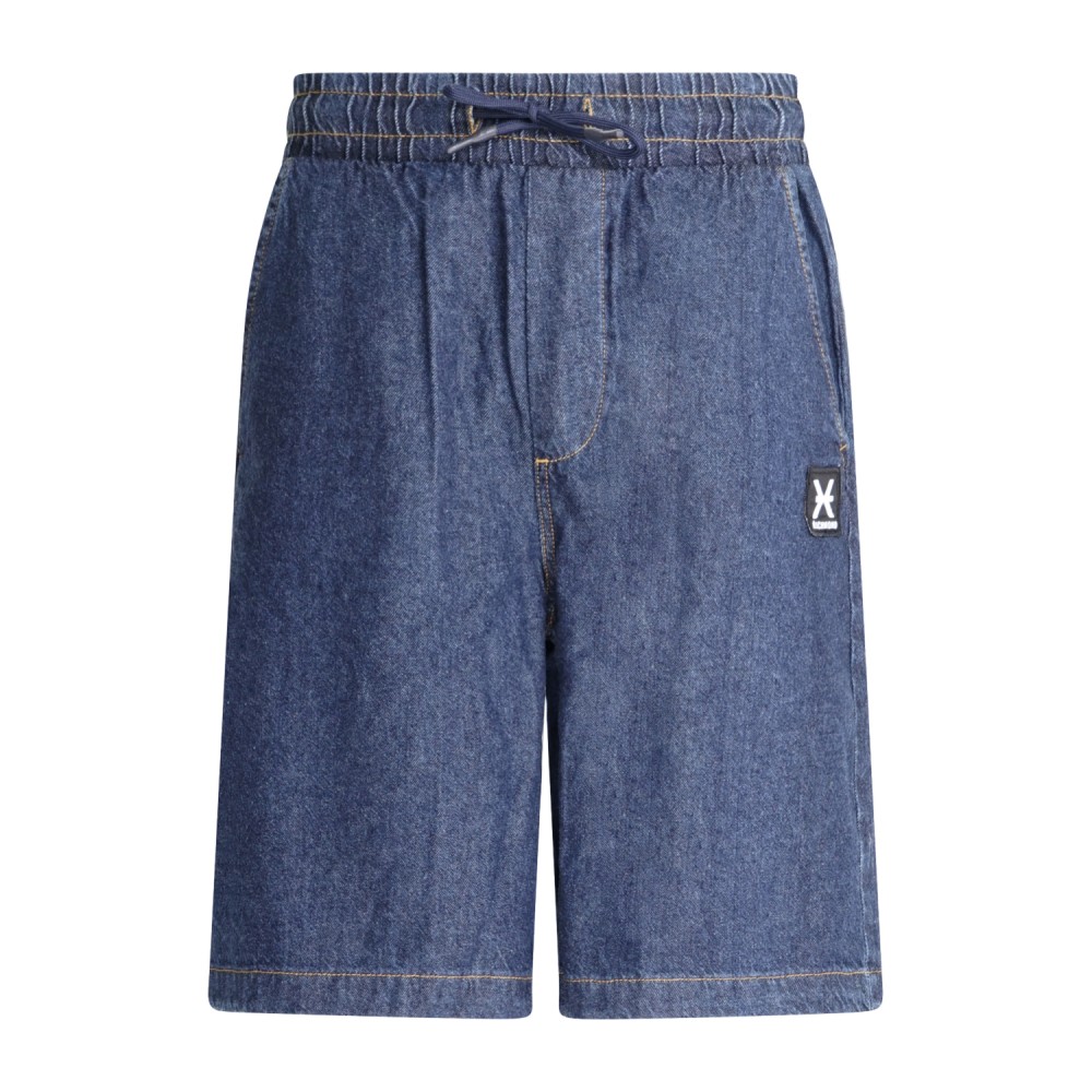 Richmond X - Bermuda denim Moropo con patch logo sul fronte per uomo |