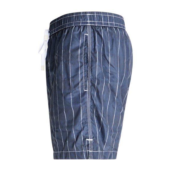 Gran Sasso - Bermuda mare blu a fantasia righe con elastico in vita per uomo |