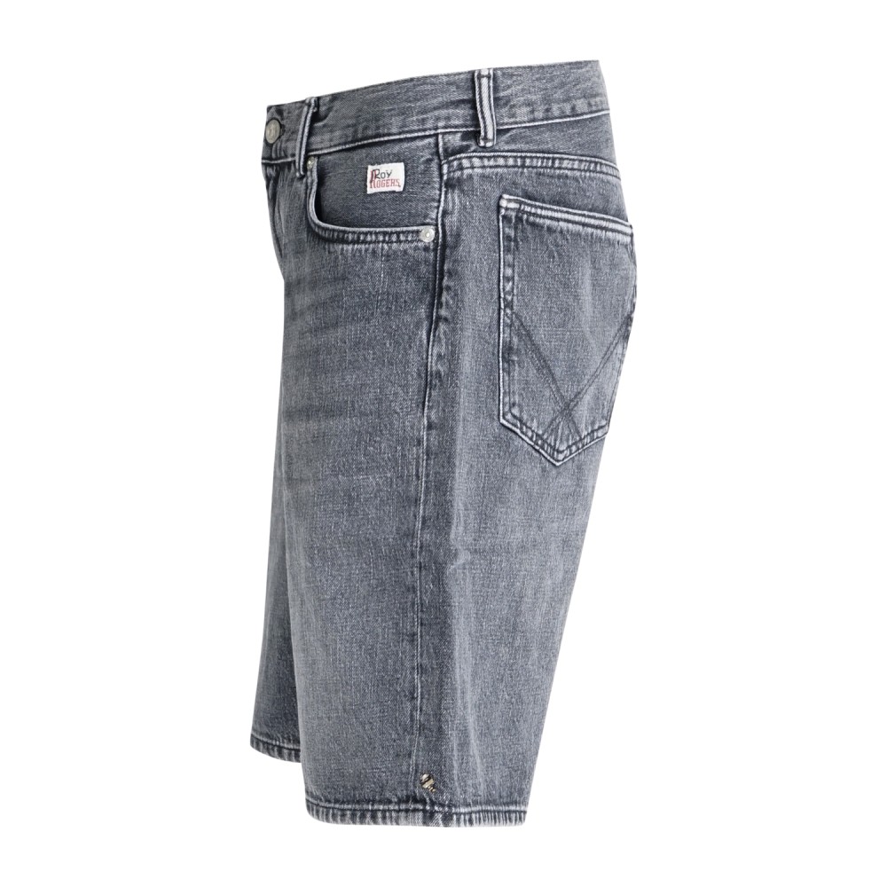 Roy Roger's - Bermuda nera 5 tasche relaxed fit per uomo | rsc010n1263182 c0998