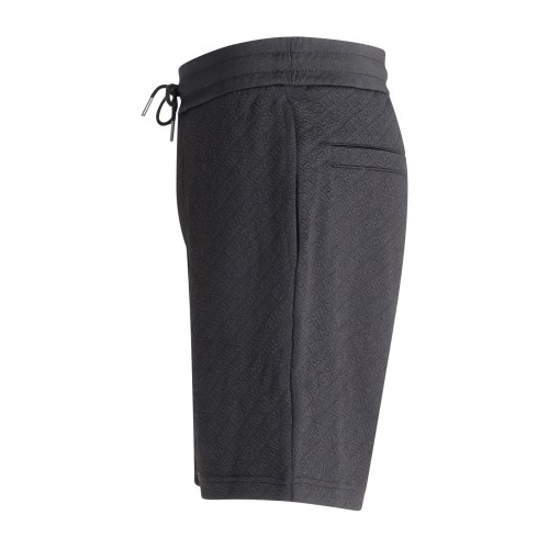 Armani Exchange - Bermuda nera con vita elasticizzata e coulisse in tessuto 2