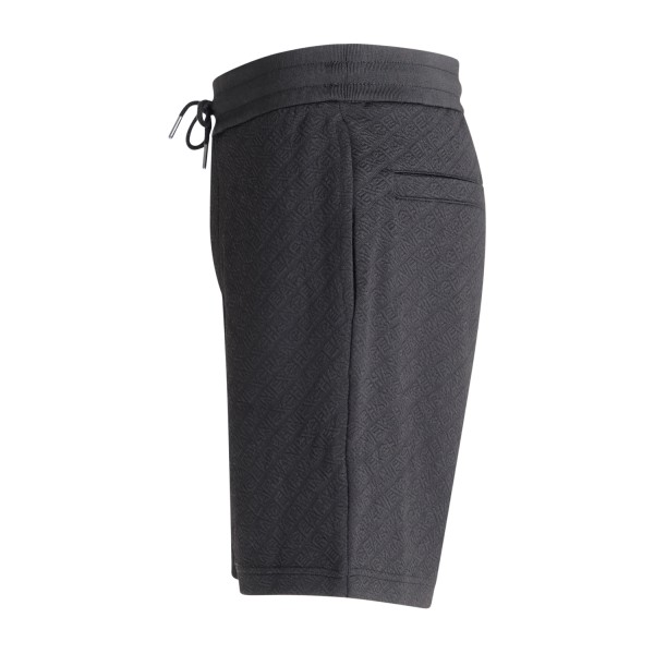 Armani Exchange - Bermuda nera con vita elasticizzata e coulisse in tessuto