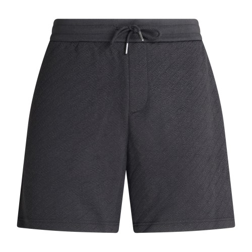 Armani Exchange - Bermuda nera con vita elasticizzata e coulisse in tessuto