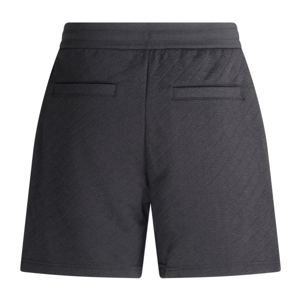 Armani Exchange - Bermuda nera con vita elasticizzata e coulisse in tessuto
