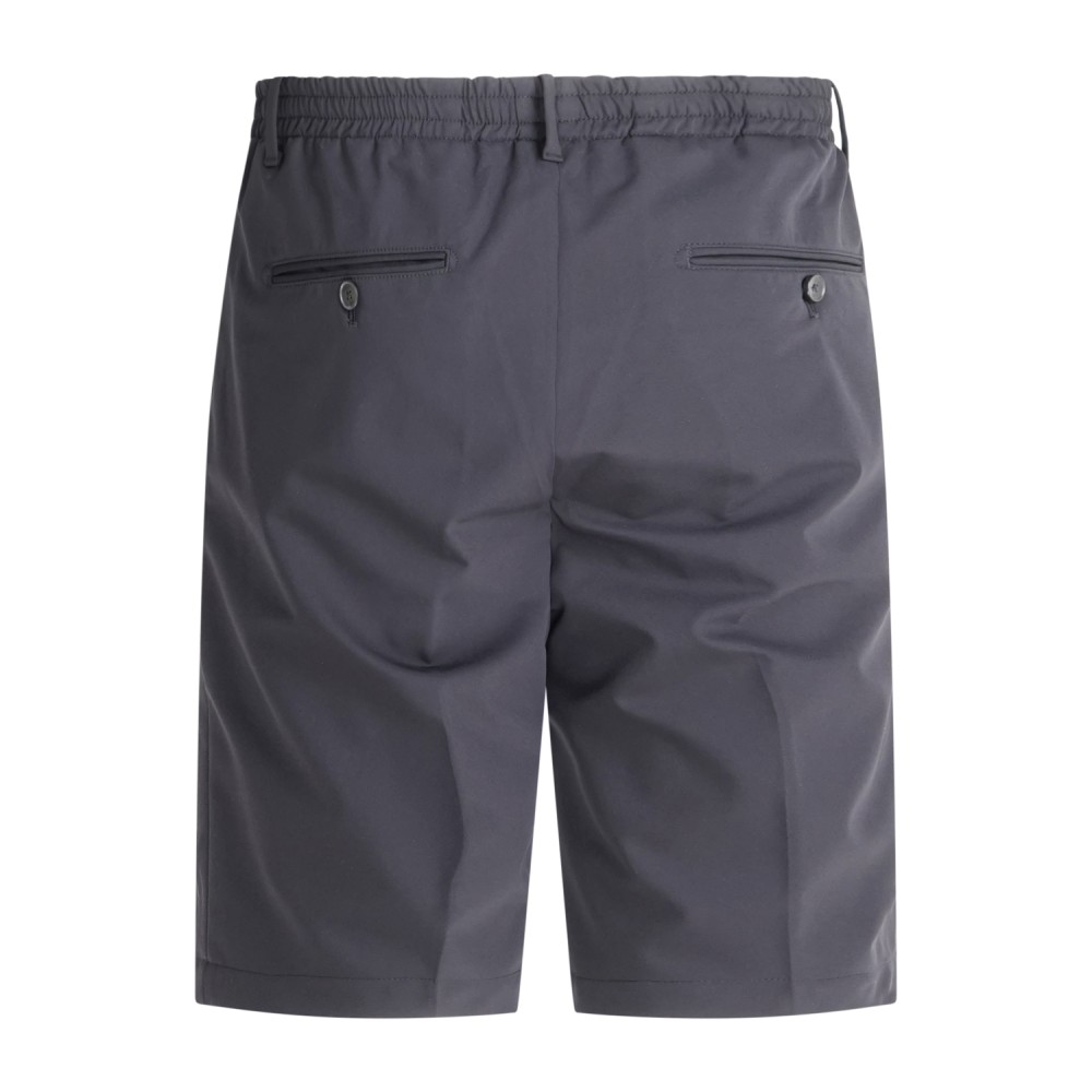Briglia 1949 - Bermuda nera Olbiap con elastico in vita e laccetti in tessuto