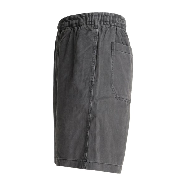 Obey - Bermuda nero Theo Easy in cotone con vita elasticizzata regular fit per