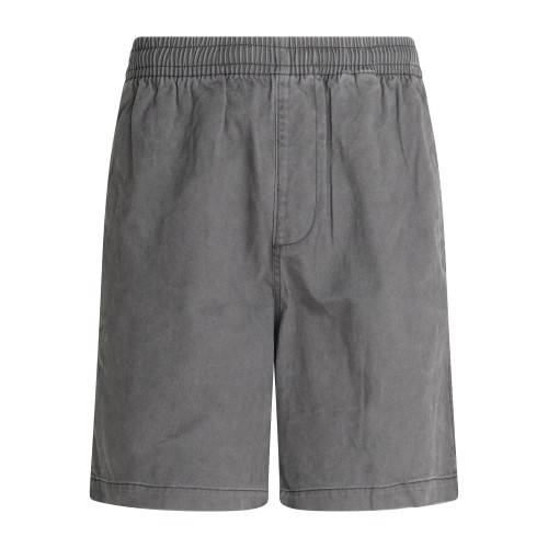 Obey - Bermuda nero Theo Easy in cotone con vita elasticizzata regular fit per