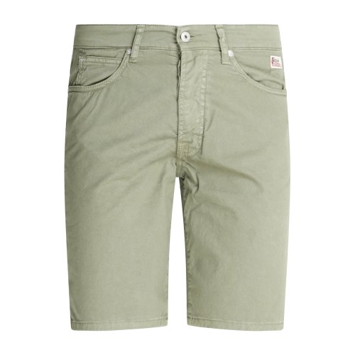 Roy Roger's - Bermuda verde 529 Gabardina cinque tasche slim fit per uomo |