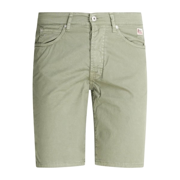 Roy Roger's - Bermuda verde 529 Gabardina cinque tasche slim fit per uomo |