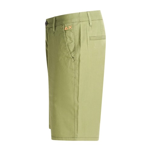 Sun68 - Bermuda verde in cotone con logo ricamato per uomo | b36121 37 verde 2