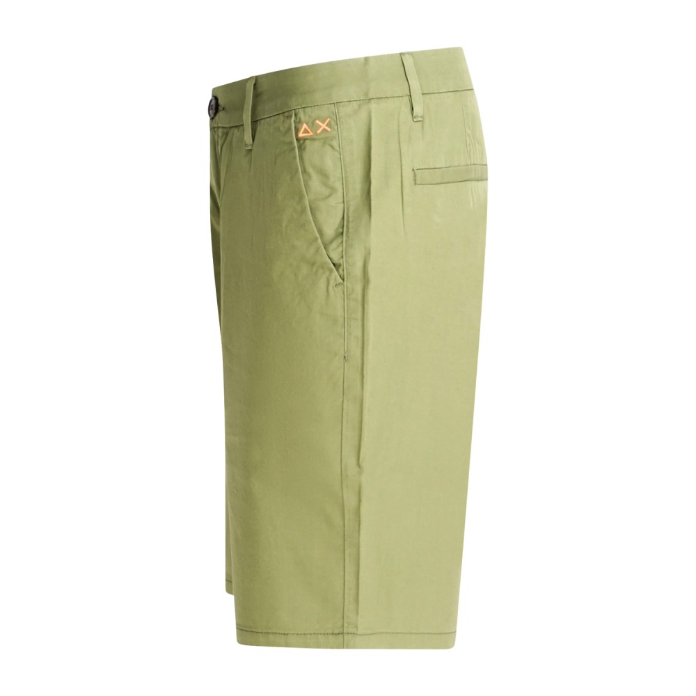 Sun68 - Bermuda verde in cotone con logo ricamato per uomo | b36121 37 verde