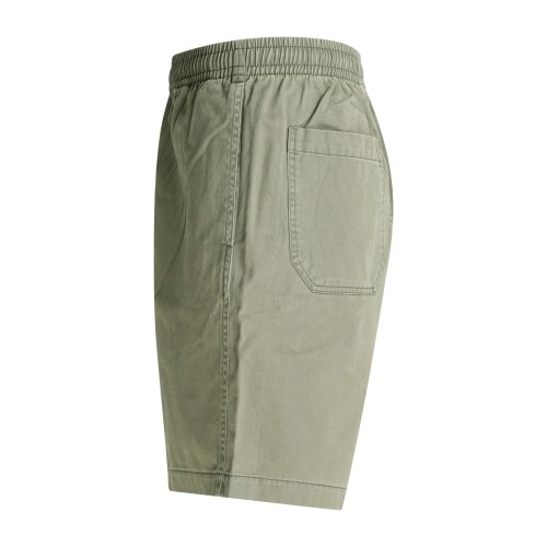 Obey - Bermuda verde Theo Easy in cotone con vita elasticizzata regular fit per 2