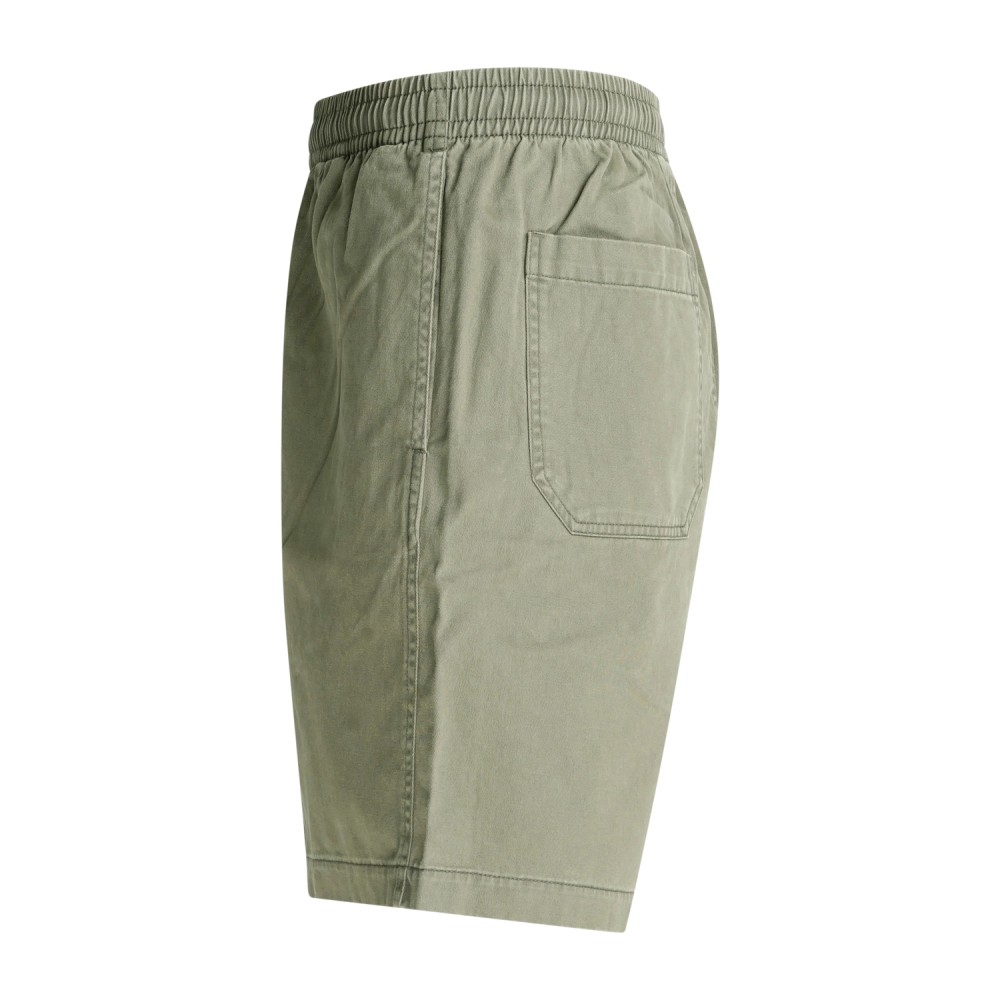 Obey - Bermuda verde Theo Easy in cotone con vita elasticizzata regular fit per