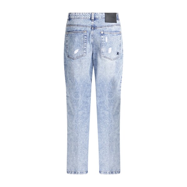 Richmond X - Jeans denim chiaro Sillia 5 tasche con rotture straight fit per