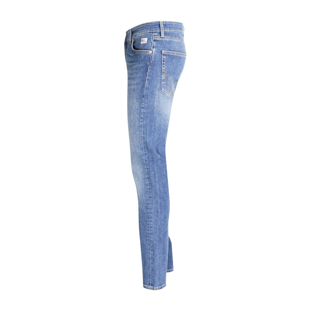 Roy Roger's - Jeans denim medio 517 Travor 5 tasche slim fit per uomo |