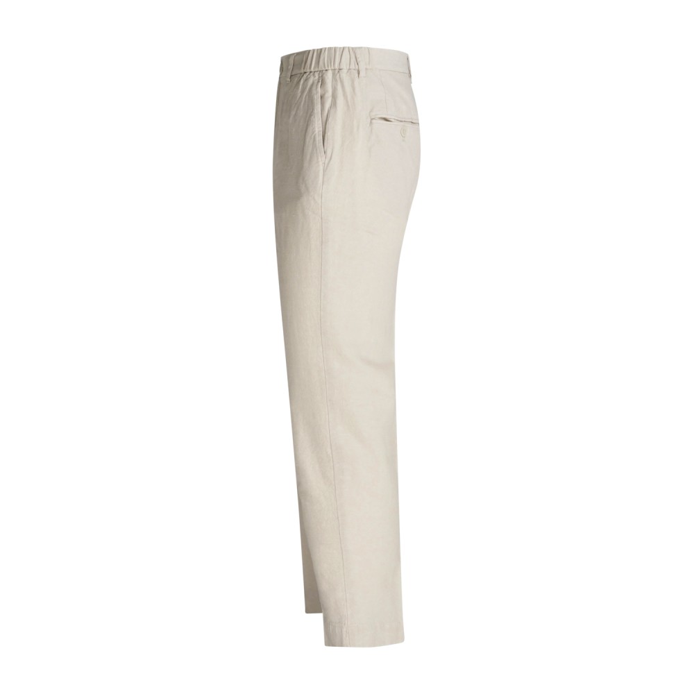 Hamaki-Ho - Pantalone beige con elastico in vita e pence per uomo | pse1839h