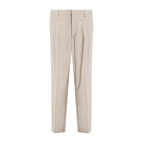 I'm Brian - Pantalone beige doppia pince con fondo palazzo per uomo | pa3680