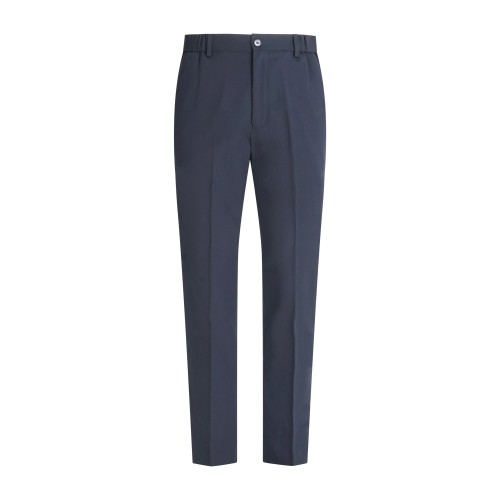 Hamaki-Ho - Pantalone blu tessuto tecnico con elastico in vita e laccetti per