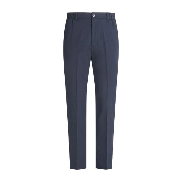 Hamaki-Ho - Pantalone blu tessuto tecnico con elastico in vita e laccetti per