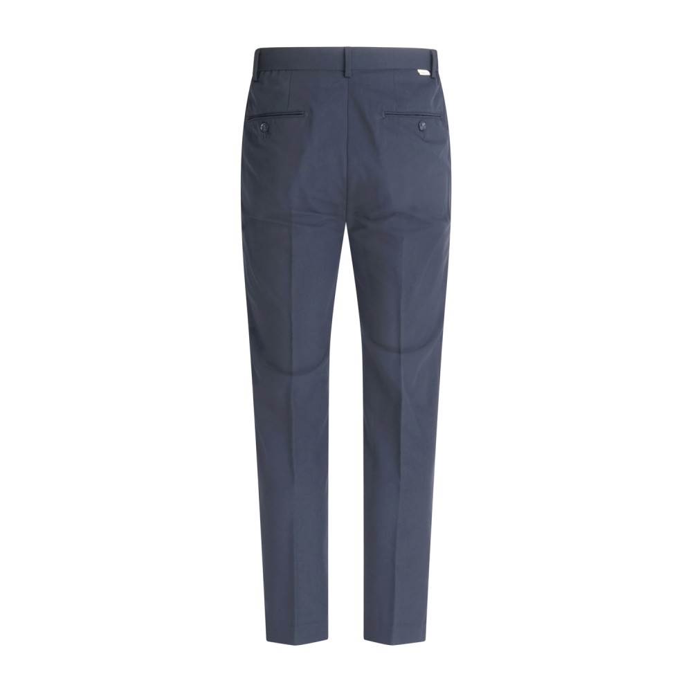 Hamaki-Ho - Pantalone blu tessuto tecnico con elastico in vita e laccetti per
