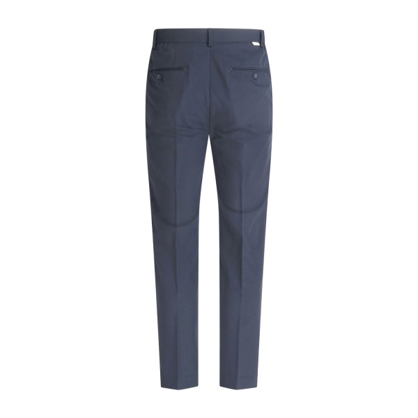 Hamaki-Ho - Pantalone blu tessuto tecnico con elastico in vita e laccetti per